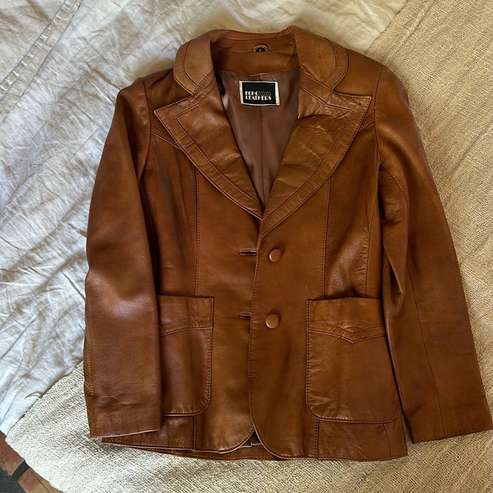 Vintage brown leather jacket